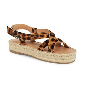 New Madewell Malia Asymmetrical Espadrille Sandal calf Hair
animal print straps